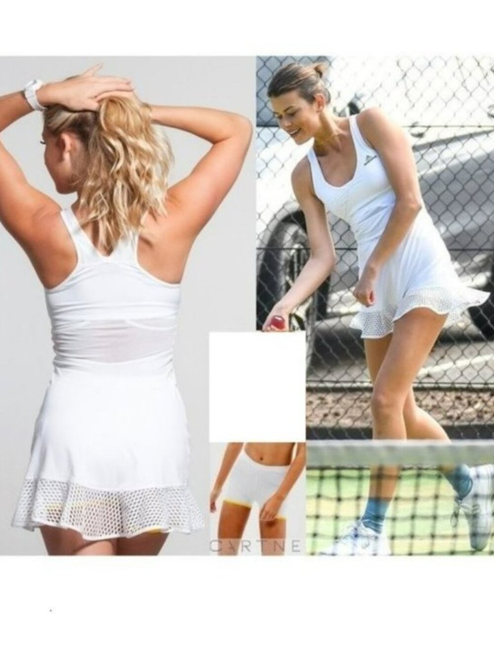 Nwt Rare Adidas Stella McCartney White Tennis Dress + Shorts S Small skirt